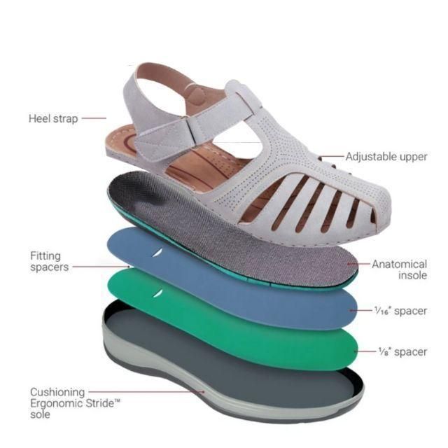 Sandales orthopédiques légères en cuir
